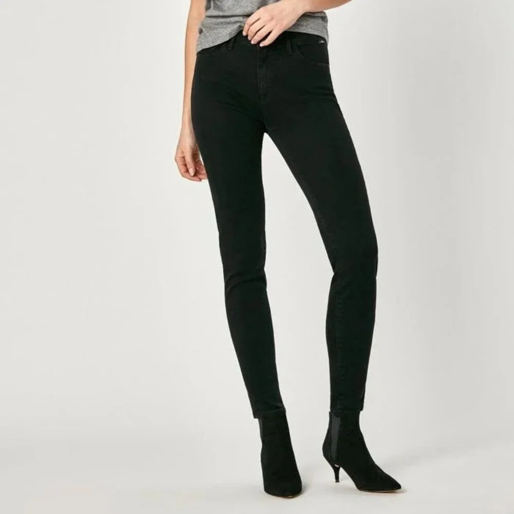MAVI Alissa High Rise 28/30 Rinse Supersoft Black Skinny Jeans W28 L30  28x30